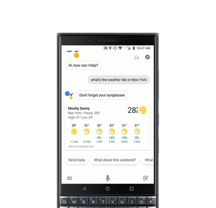 BlackBerry KEY 2 LE google assistant1 - BlackBerry KEY 2 LE