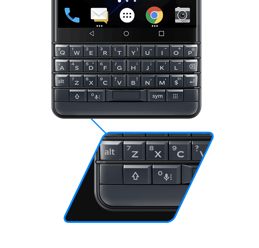 BlackBerry KEY 2 LE mobile front - BlackBerry KEY 2 LE