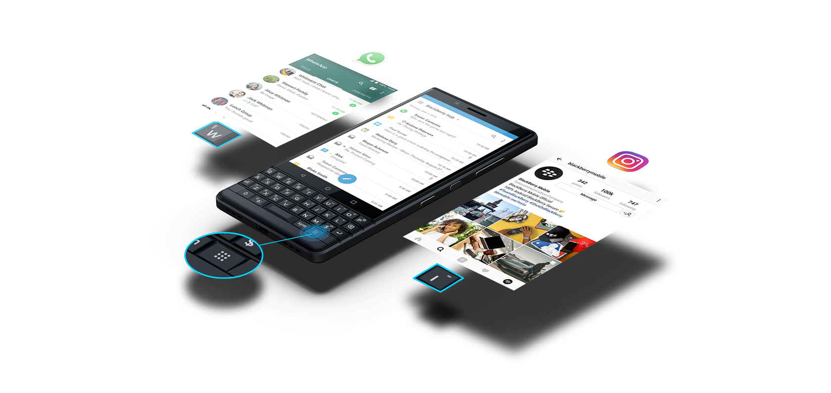 BlackBerry KEY 2 LE effortless efficiency transparent - BlackBerry KEY 2 LE